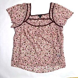 TORRID Crinkle Chiffon Flutter Sleeve Top Autumn Floral Size 0  large/12